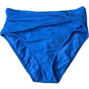 Bleu Rod Beattie Skyline Blue Twist Waist Bikini Bottom NWT Size 8